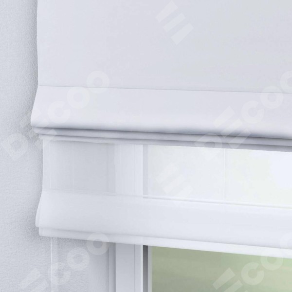 Римская штора день-ночь, вельвет белый