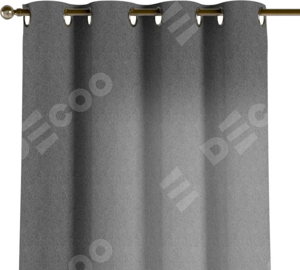 Комплект штор на люверсах софт однотонный серый